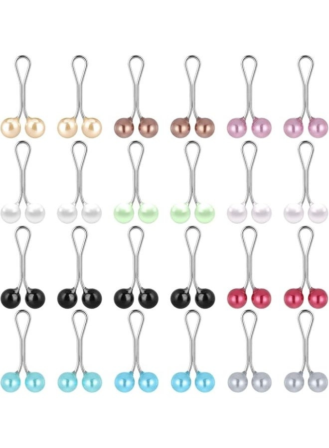 12-piece set of magnetic hijab pins decorated with pearls and crystals - rhinestone-studded safety brooches for securing silk shawls and scarves - luxury Islamic hijab accessories for evening and wedding dresses - elegant decorative clips that prevent hijab slippage. - Image 1