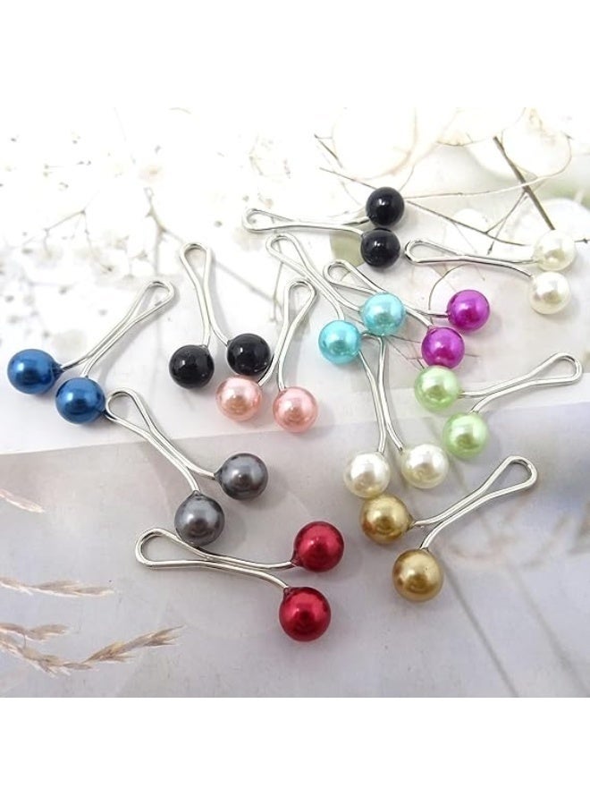 12-piece set of magnetic hijab pins decorated with pearls and crystals - rhinestone-studded safety brooches for securing silk shawls and scarves - luxury Islamic hijab accessories for evening and wedding dresses - elegant decorative clips that prevent hijab slippage. - Image 4