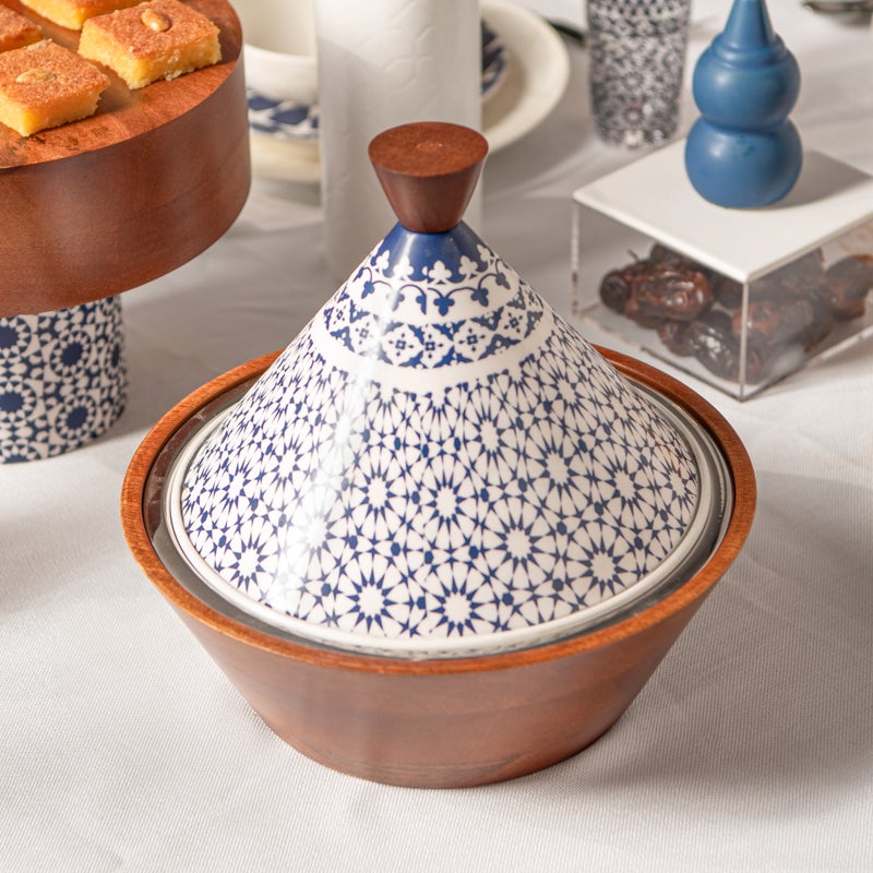 لا ميسا وعاء تقديم خشب من مجموعة بَهْجَة متعدد الألوان 6*26*26 سم - Image 1