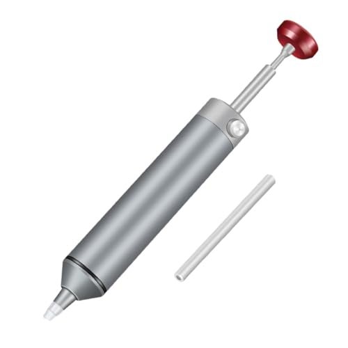 Serplex® Solder Sucker No Clog Aluminum Desoldering Pump, Soldering Tools with Powerful Vacuum Suction for Removal & Repair, Heat Resistant Silicone Suction Nozzle, Replacement Silicone Tube included - Image 1