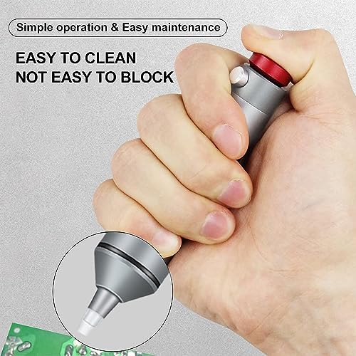 Serplex® Solder Sucker No Clog Aluminum Desoldering Pump, Soldering Tools with Powerful Vacuum Suction for Removal & Repair, Heat Resistant Silicone Suction Nozzle, Replacement Silicone Tube included - Image 5