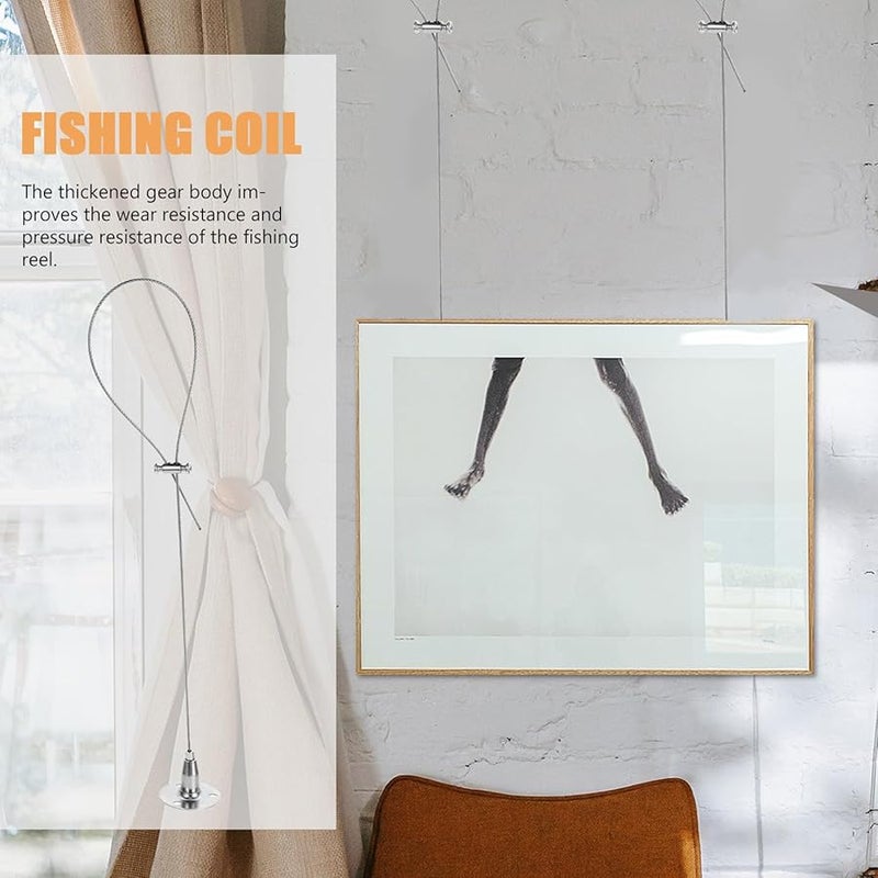 5 Pcs Black Wire Rope Hooks Cable Hanger for Sign Board Display Ceiling Gallery Exhibition - Image 5