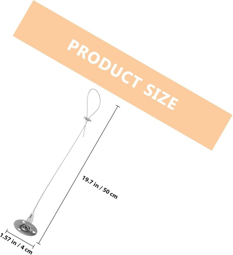 5 Pcs Black Wire Rope Hooks Cable Hanger for Sign Board Display Ceiling Gallery Exhibition - Image 3