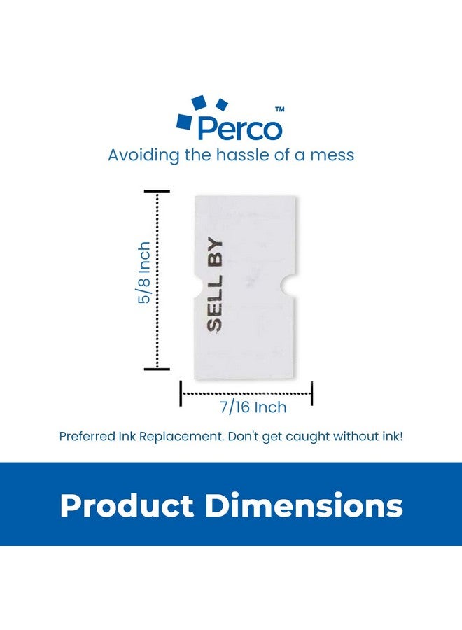 Perco Sell By 2 Line Labels - 1 Sleeve, 6,000 "Sell By Labels For Perco 2 Line Date Guns - Image 2