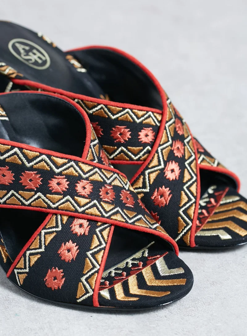 Ash Tribal Block Heel Sandals