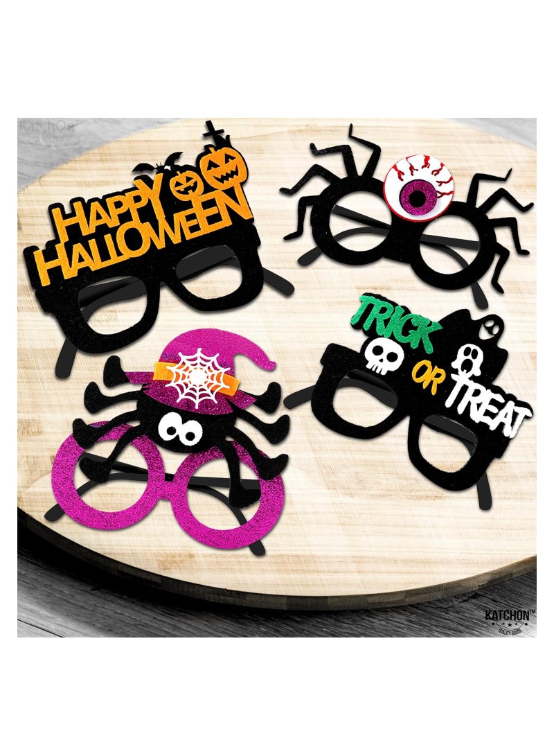 KASTWAVE 6 Pcs Eyeglasses, Funny Eyeglasses of Pumpkin Skull Spider Eyeball Ghost for Kids Adults, Novelty Toy Glasses Cosplay, Party Favor Decoration Supplies - Image 2