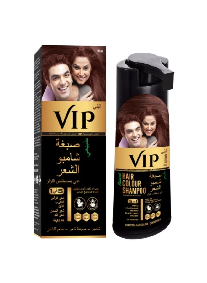 في آي بي في أي بي شامبو وصبغة الشعر لون بني – 180 مل - Image 1