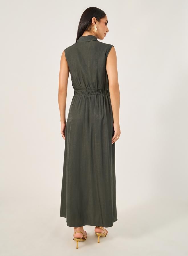 Styli Sleeveless Button-Down Dress  - Image 5