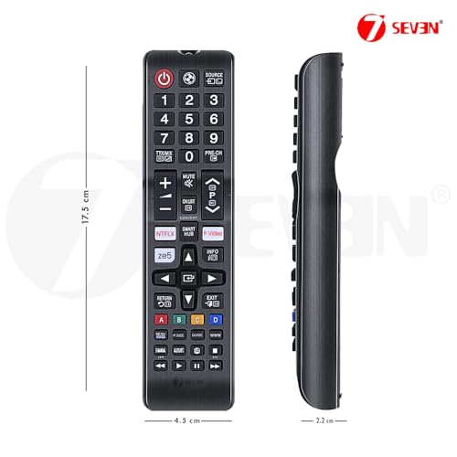 7-Seven 7SEVEN® Compatible with Samsung TV Remote Suitable for Smart 4K Crystal HDR OLED LED LCD QLED UHD Curved Television Non Voice Command - Match Remotes Keys Exactly with Existing Remote - Image 5