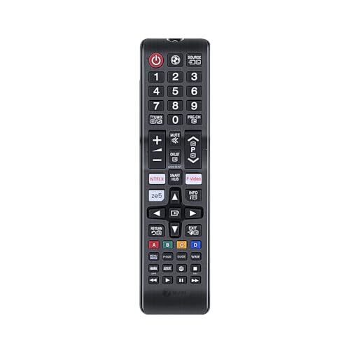 7-Seven 7SEVEN® Compatible with Samsung TV Remote Suitable for Smart 4K Crystal HDR OLED LED LCD QLED UHD Curved Television Non Voice Command - Match Remotes Keys Exactly with Existing Remote - Image 1