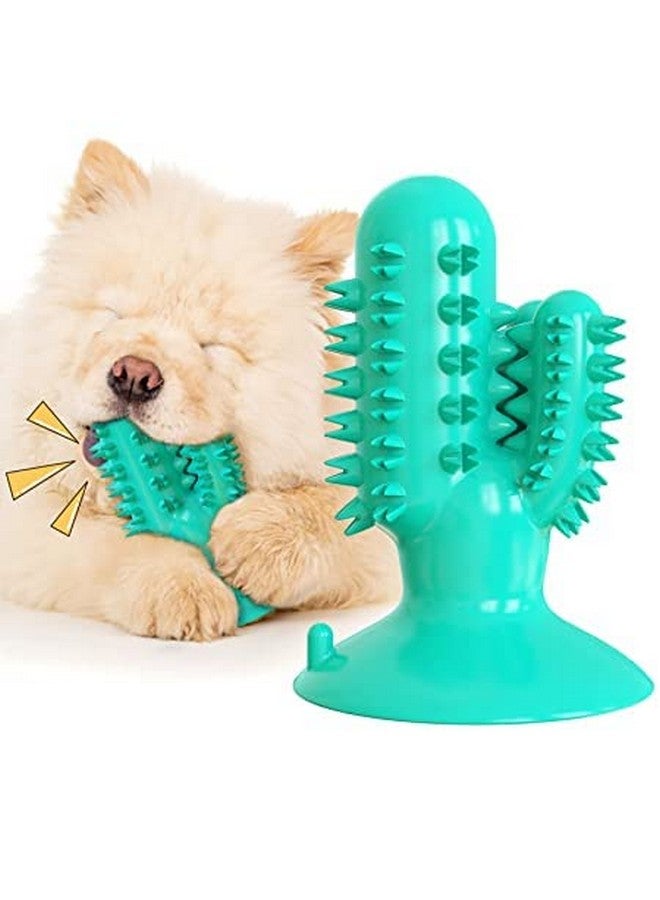 لعبة عائمة مقاومة لعض الكلاب تصدر صوت صرير، عصا سوبر مولار، فرشاة أسنان للكلاب، ألعاب حيوانات أليفة على شكل صبار (أزرق مائي) - Image 2