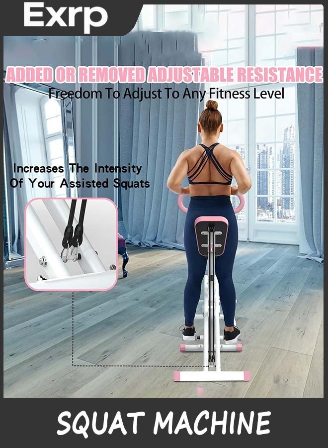 Exrp Squat Machine for Home - Exercise Machine with Adjustable Resistance Bands Row-N-Ride Squat Assist Trainer for Glutes & Ab Back Legs Workout - Image 2