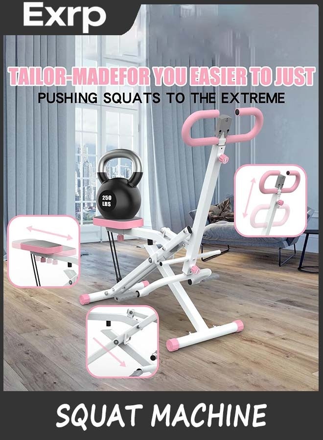 Exrp Squat Machine for Home - Exercise Machine with Adjustable Resistance Bands Row-N-Ride Squat Assist Trainer for Glutes & Ab Back Legs Workout - Image 4