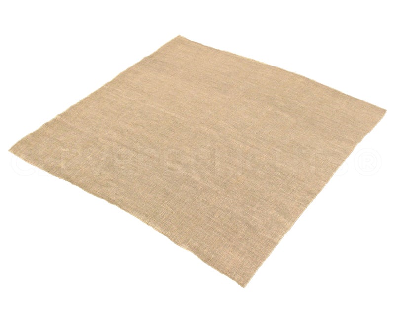 CleverDelights Square Burlap Tablecloth  60 x 60  Premium Jute Burlap Overlay with NoFray Finished Edges