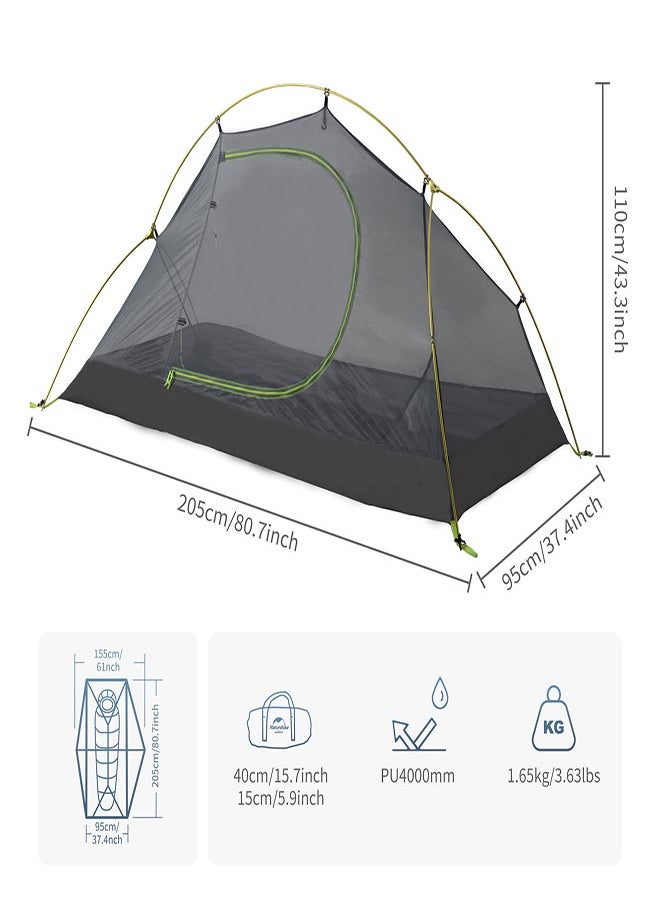 Naturehike Cycling Ultralight 1 Man Tent + Mats  - Image 3