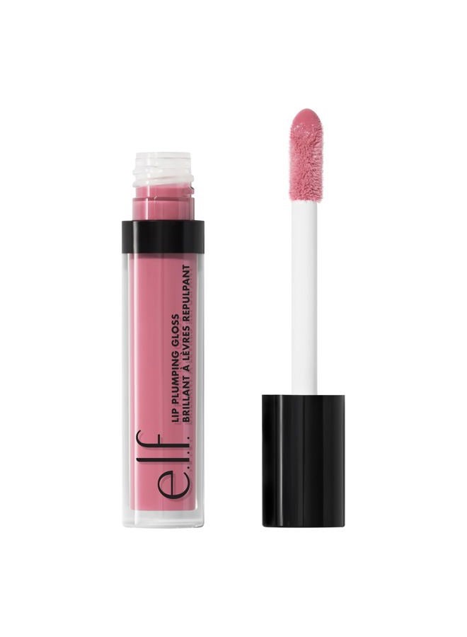 elf لمعان شفاه مكثف، مرطب، مغذي، منشط، براق، يزيد الحجم، يبرد، يهدئ، روزيه متلألئ، لمعة، 0.09 أونصة - Image 1