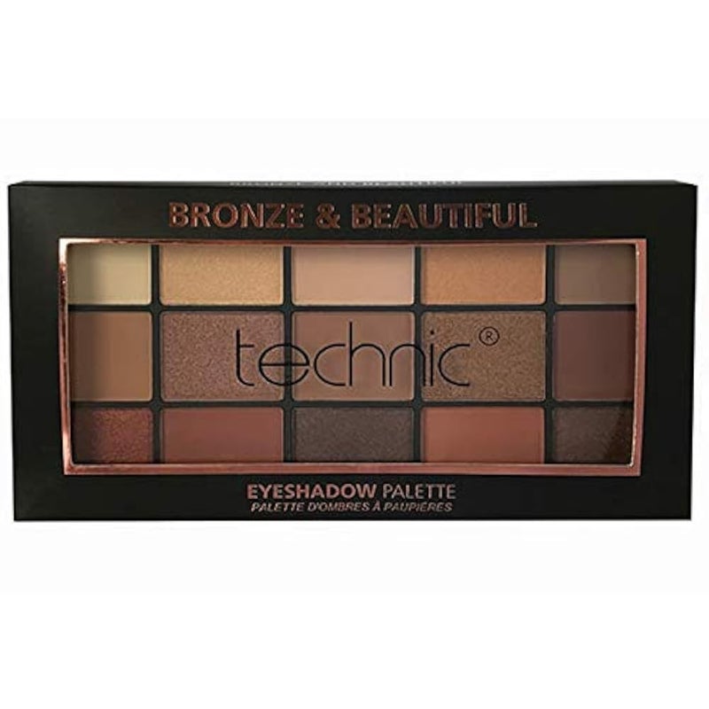 Technic 15 colours eyeshadow palette - bronze & beautiful - Image 3