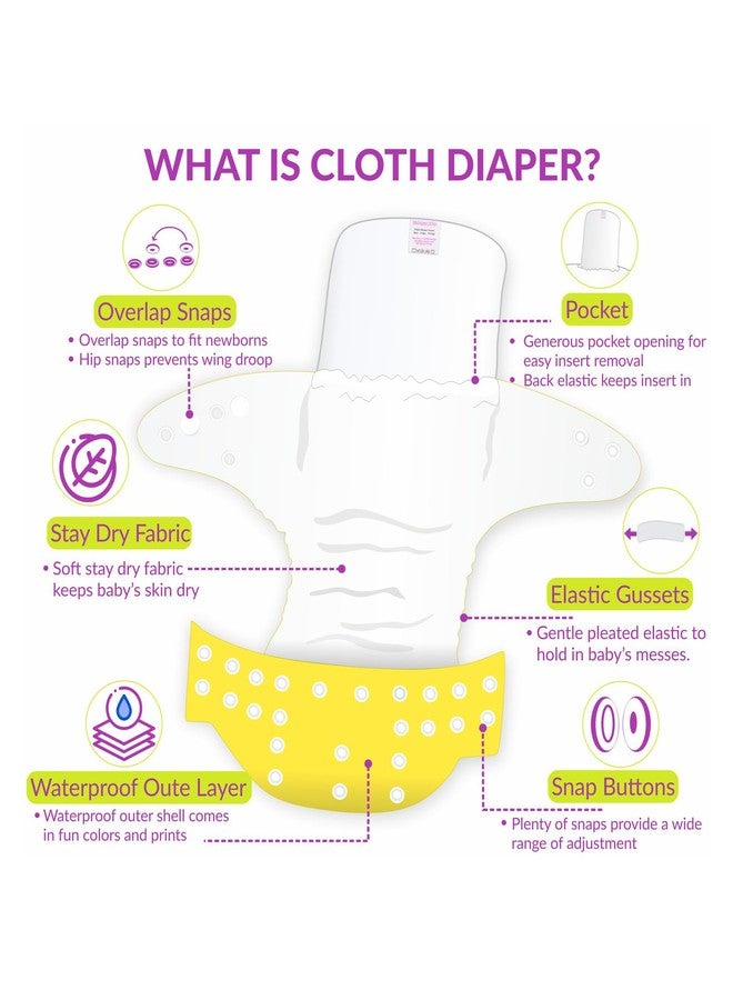 Kritiu Adjustable, Waterproof Washable Baby Cloth Diaper with Pocket Nappie & Inserts - Reusable & Adjustable Size for Maximum Convenience (Pack of 2, Red-Pink) - Image 3