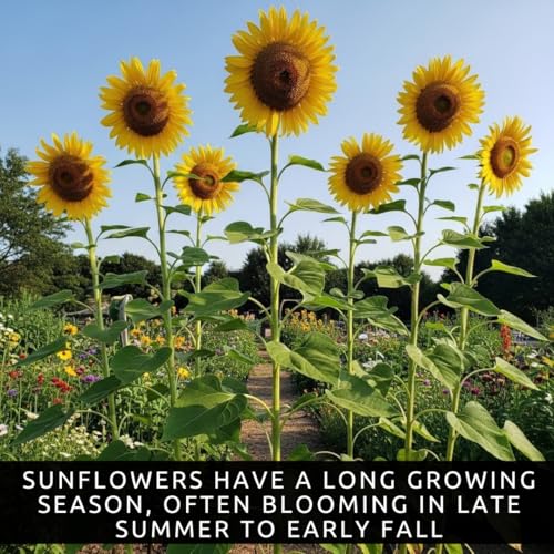 CZ Grain Skyscraper Sunflower Seeds for Planting – 100+ Heirloom Seeds – Grows 15–20 ft Tall with Giant Blooms – Non-GMO, Open-Pollinated, USA Grown - Image 2
