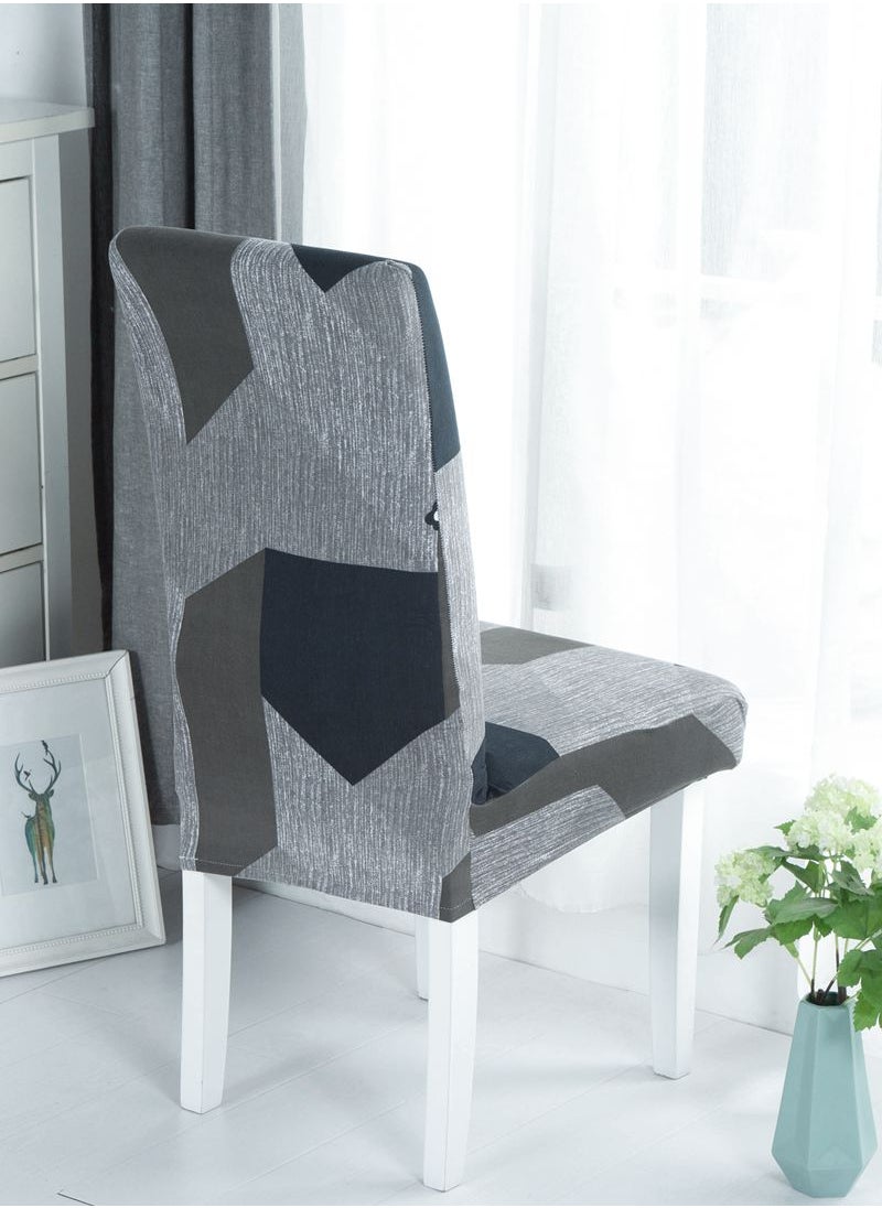 Sharpdo - 6-Piece Set Modern Simple Dyed Elastic One-Piece Chair Cover For All Seasons - Image 1