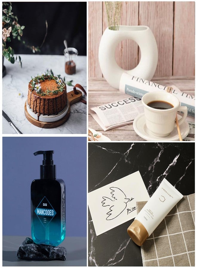 يوتشيز لوحة خلفية للتصوير الفوتوغرافي للمنتجات: مجموعة من 10 قطع و20 نمطًا لخلفيات الطعام على سطح الطاولة - دعائم مسطحة للمجوهرات. (حجم صغير 16.5 × 11.7 بوصة) - Image 4