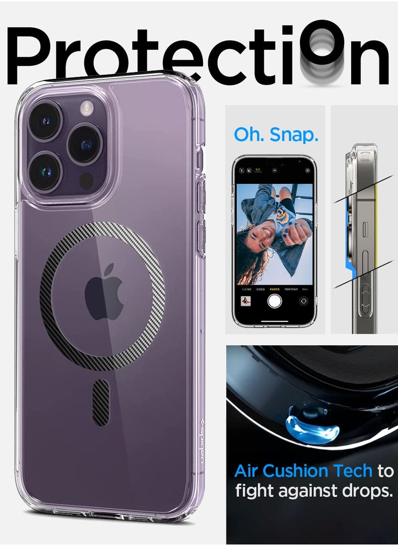 Spigen - غطاء حماية ألترا هايبرد ماج لجهاز آيفون 14 برو ماكس مع ماج سيف - ألياف الكربون - Image 1