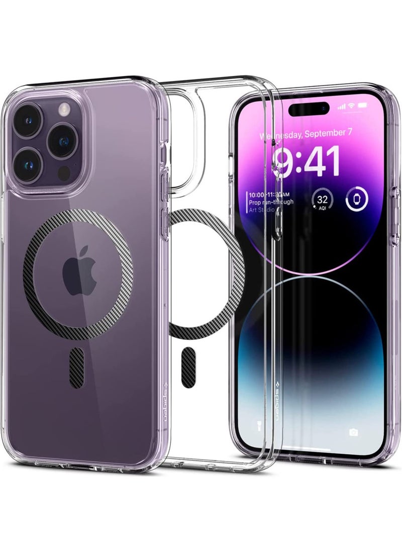 Spigen - غطاء حماية ألترا هايبرد ماج لجهاز آيفون 14 برو ماكس مع ماج سيف - ألياف الكربون - Image 1