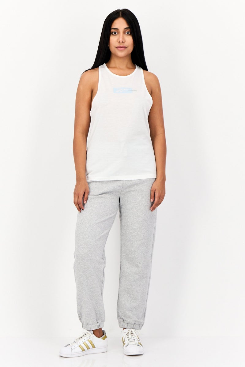 Reebok Women Sportswear Fit Sleeveless Training Tank Top, White - Image 4