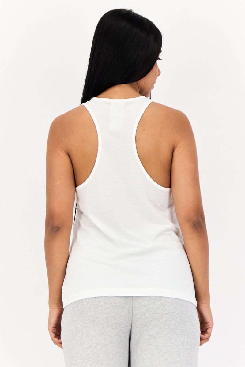 Reebok Women Sportswear Fit Sleeveless Training Tank Top, White - Image 3