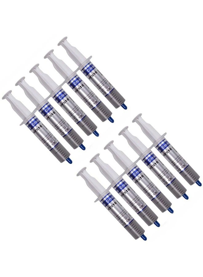 10-Piece Computer Heatsink Thermal Paste Grey - Image 1