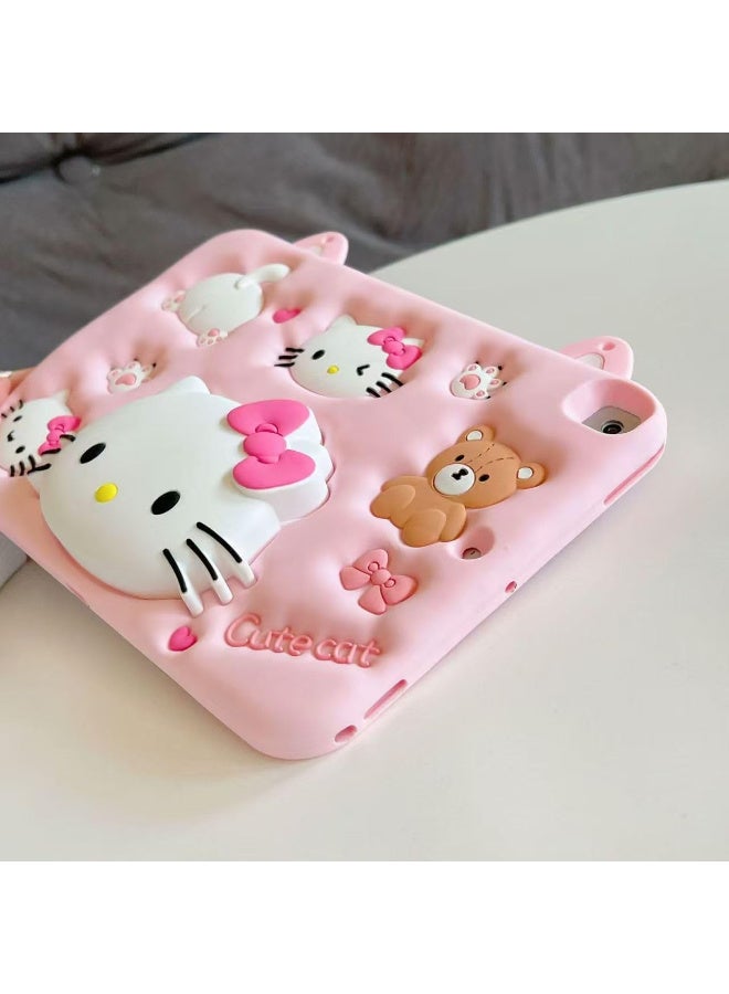 Cartoon 3D Silicon Handle Stand Cover For iPad 6th/5th Generation Case (9.7-inch, 2018/2017), iPad Pro 9.7 inch 2016, Air 2 / Air 1 Gen - Image 3