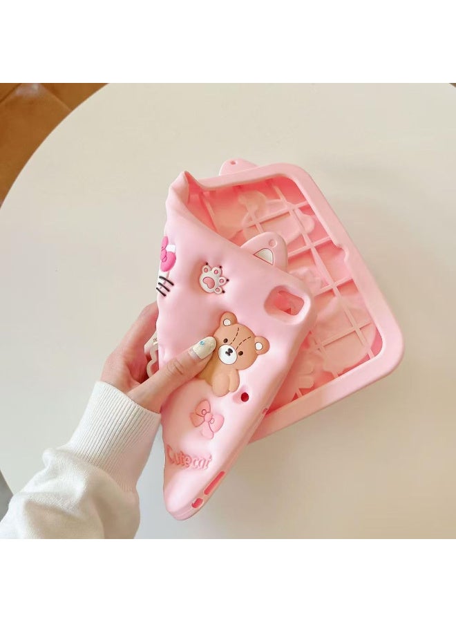 Cartoon 3D Silicon Handle Stand Cover For iPad 6th/5th Generation Case (9.7-inch, 2018/2017), iPad Pro 9.7 inch 2016, Air 2 / Air 1 Gen - Image 2