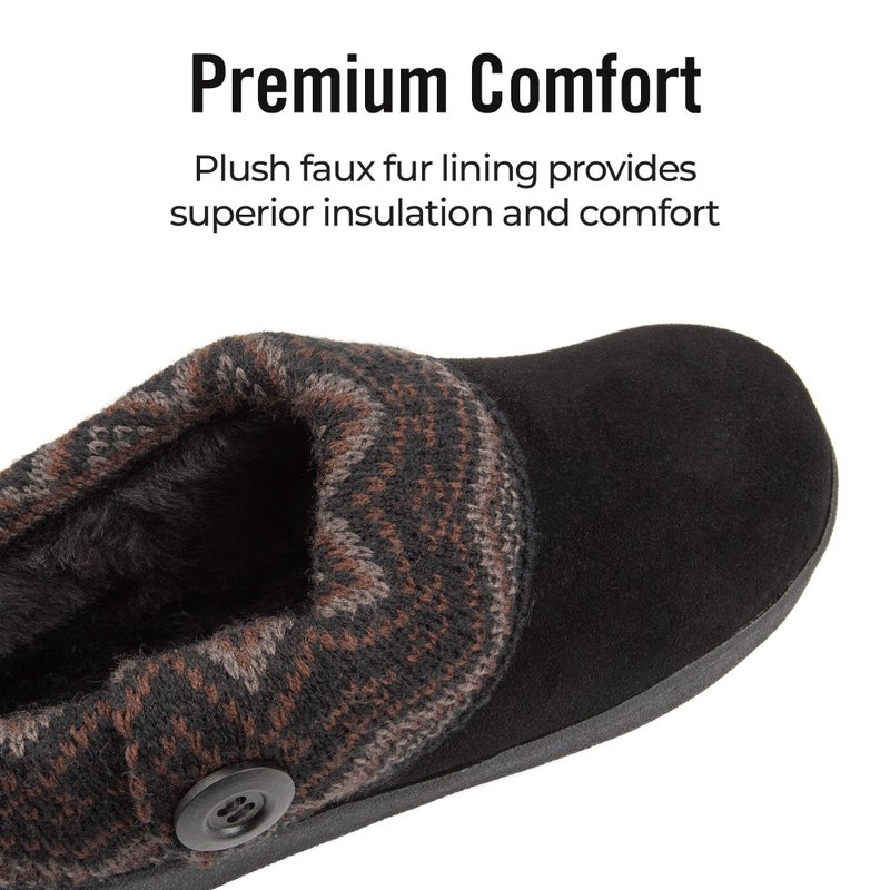Clarks Women's Knitted Collar Clog (8 M US, Black/Aztek Multi) - Image 3