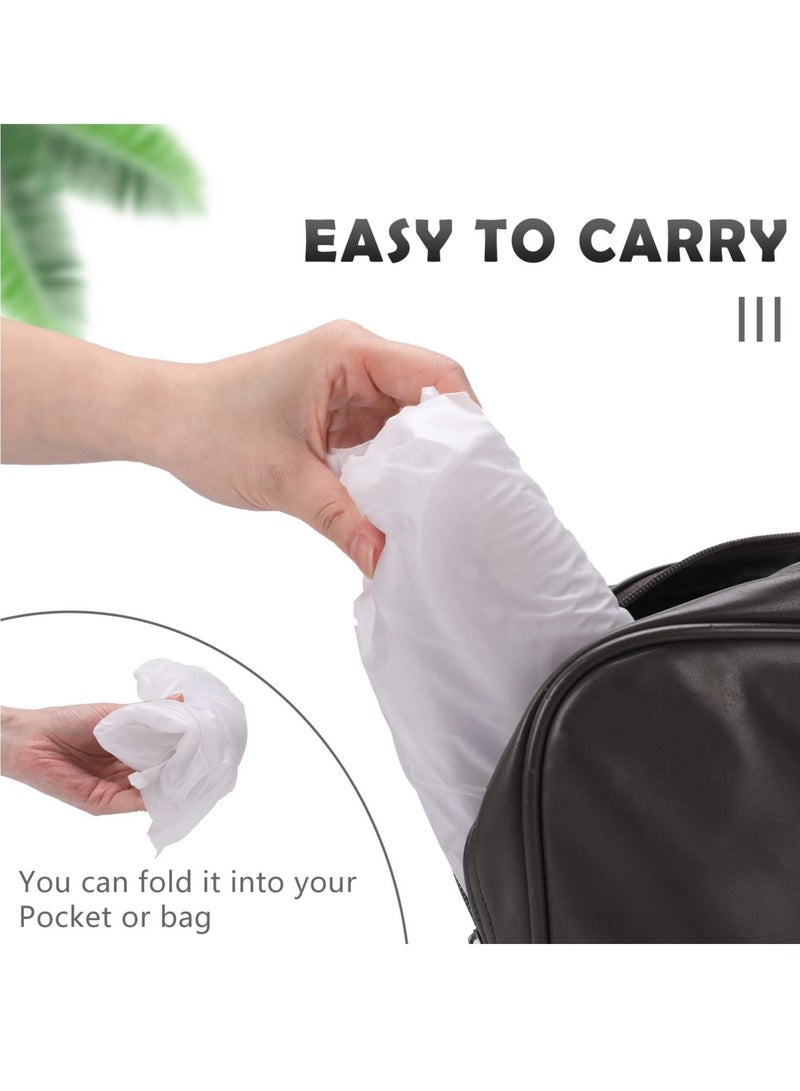 Waterproof Rain Shoe Covers Foldable Storage PVC Non Slip Shoe Covers 1 Pair of Reusable High Top Ankle Protectors Suitable for Outdoor Riding Camping Fishing Travel Etc. (XL, White) - Image 4
