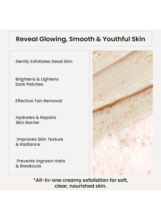 WILD OAK WildOak Korean Rice Exfoliating Face Scrub | Brightening, De-Tan & Pigmentation Care | Kojic Acid, Alpha Arbutin & Hyaluronic Acid | Gentle Scrub for Glass Skin, Hydration & Smooth Glow | 100g x 2 - Image 2