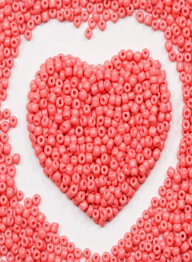 GGOOT Bulk 4mm Watermelon red Seed Beads for Jewelry Making 110 grams About 160pcs,6/0 Glass Craft Beads for Making Earrings, Bracelets, Pendants, Waist Jewelry, DIY Handmade Seed Beads  - Image 1