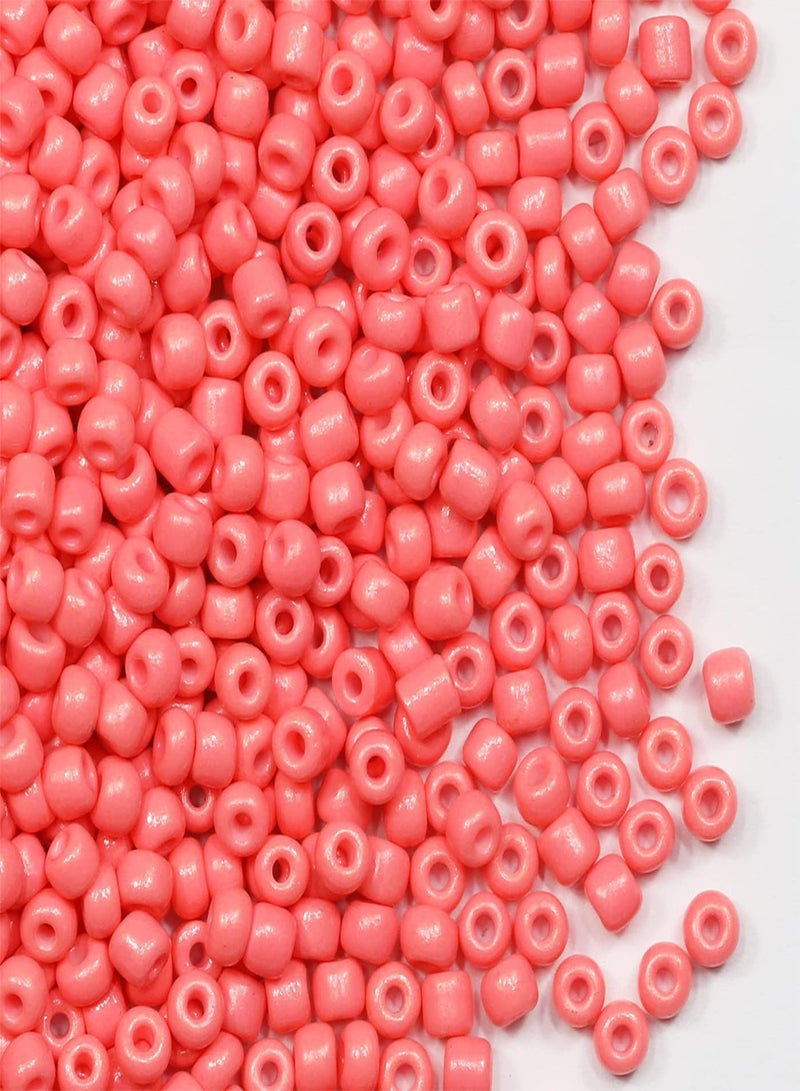 GGOOT Bulk 4mm Watermelon red Seed Beads for Jewelry Making 110 grams About 160pcs,6/0 Glass Craft Beads for Making Earrings, Bracelets, Pendants, Waist Jewelry, DIY Handmade Seed Beads  - Image 2