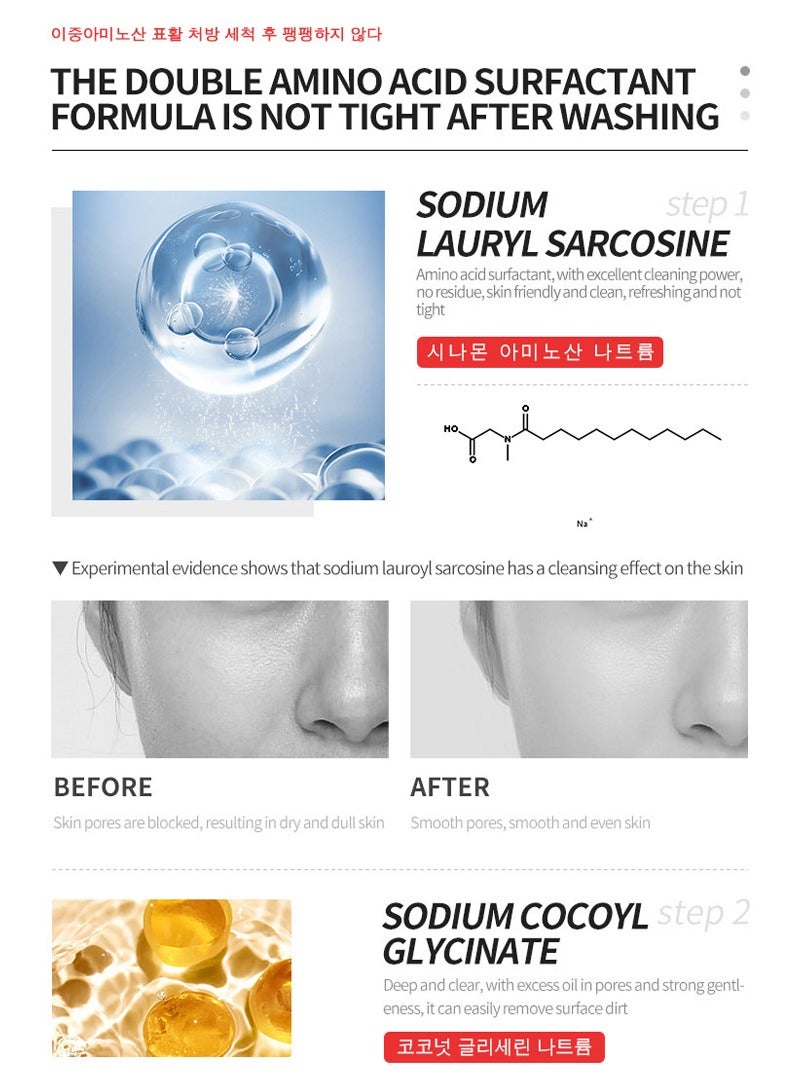 DEleventh Korean Brand α-Arbutin Facial Cleanser 100g / Hydrates, Evens Skin Tone, Controls Oil, Gently Cleanses, Removes Acne, and Anti-Oxidant Formula for a Radiant, Smooth Complexion - Image 4