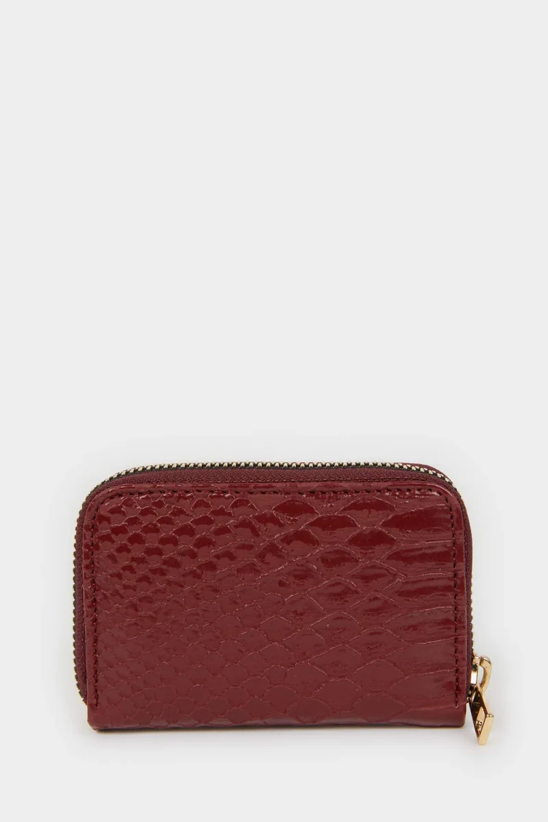 Woman Animal Faux Leather Coin Purse