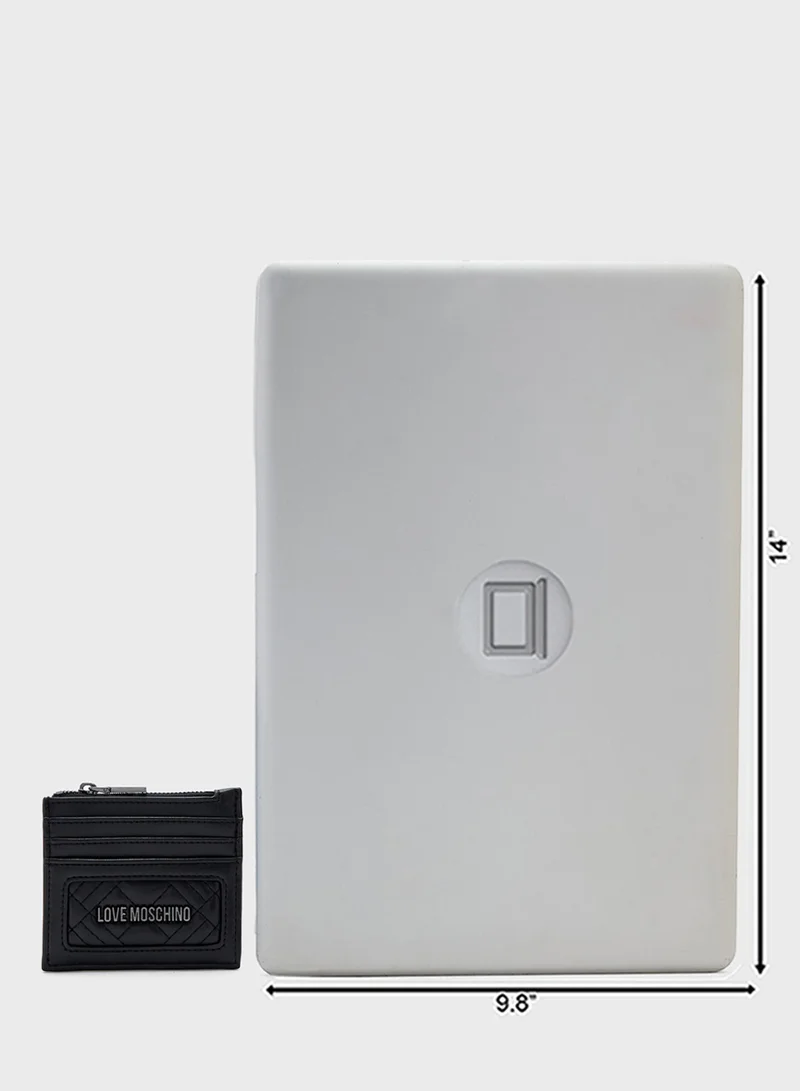 لوف موسكينو Logo Detailed Zip Over Wallet