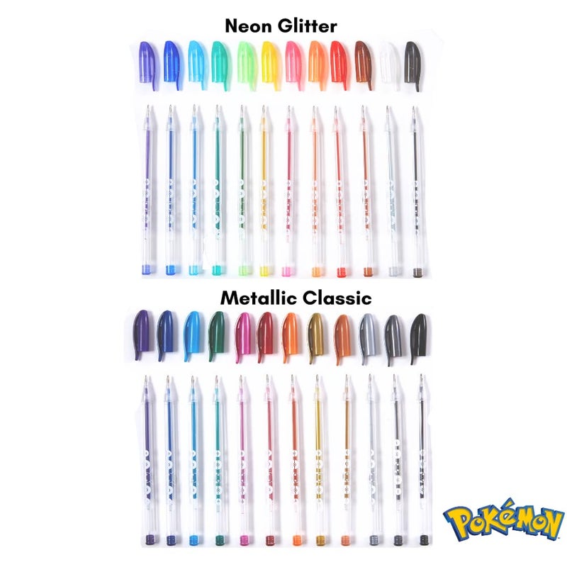Innovative Designs Pokemon Gel Pens Set for Kids, 24 Pack with Glitter Gel Pens, Cute Pens for Girls and Boys - Image 3