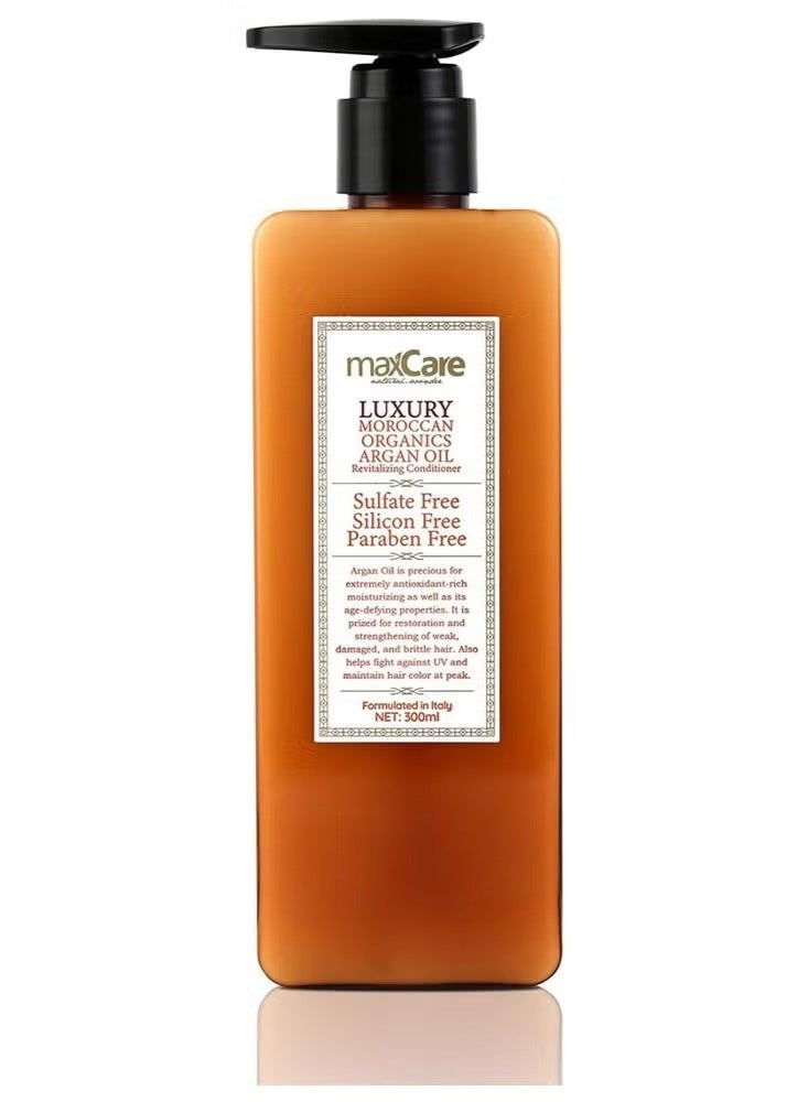 Max Care Organic Hair Conditioner with Moroccan Argan Oil, Sulfate-Free, Provides Superior Deep Moisture for Dry Hair, Repairs Damage, Safe for Color-Treated and Protein-Treated Hair, 300ml - Image 2