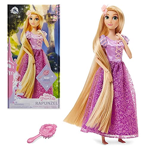Disney store دمية الأميرة الكلاسيكية الرسمية من متجر ديزني - رابونزل من فيلم تانجلد 11 بوصة تشمل فرشاة بتفاصيل مصبوبة دمية قابلة للتحريك بالكامل في زي كلاسيكي - ألعاب الأميرات من ديزني - Image 1