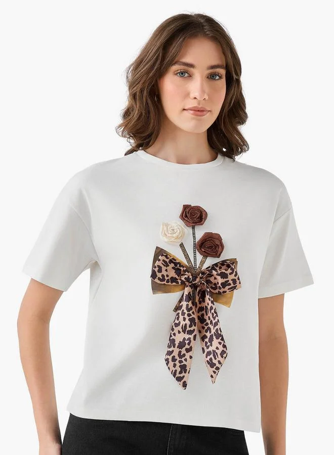 2Xtremz 2Xtremz T-shirt with Embellished Detail