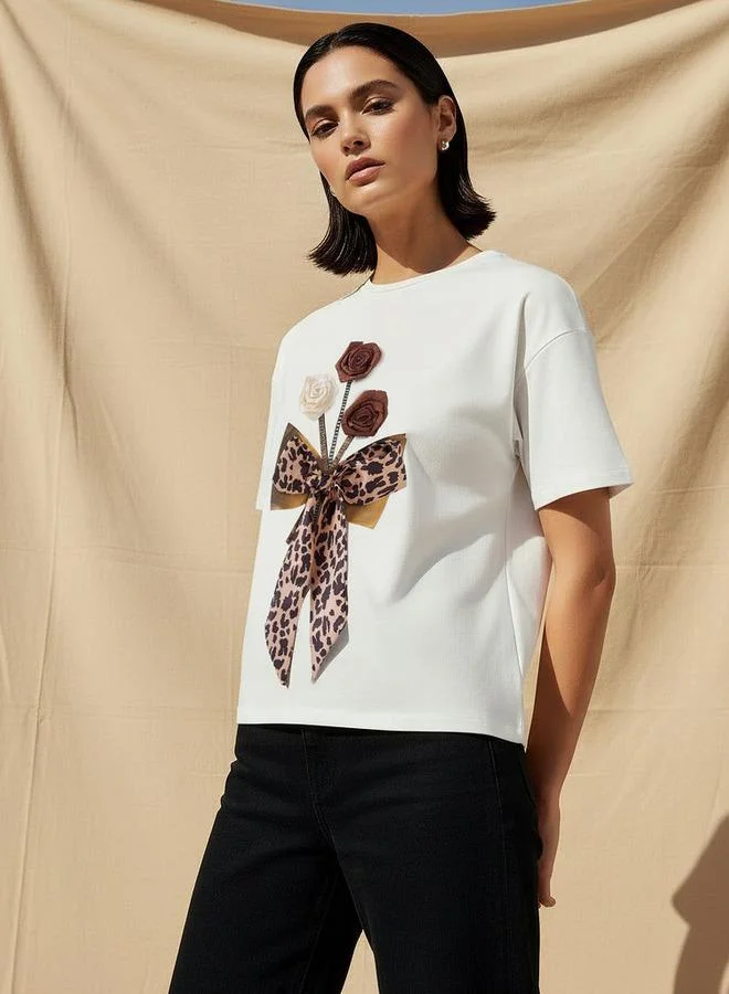 تواكستريمز تيشيرت بتفاصيل مزينة من تو إكستريمز