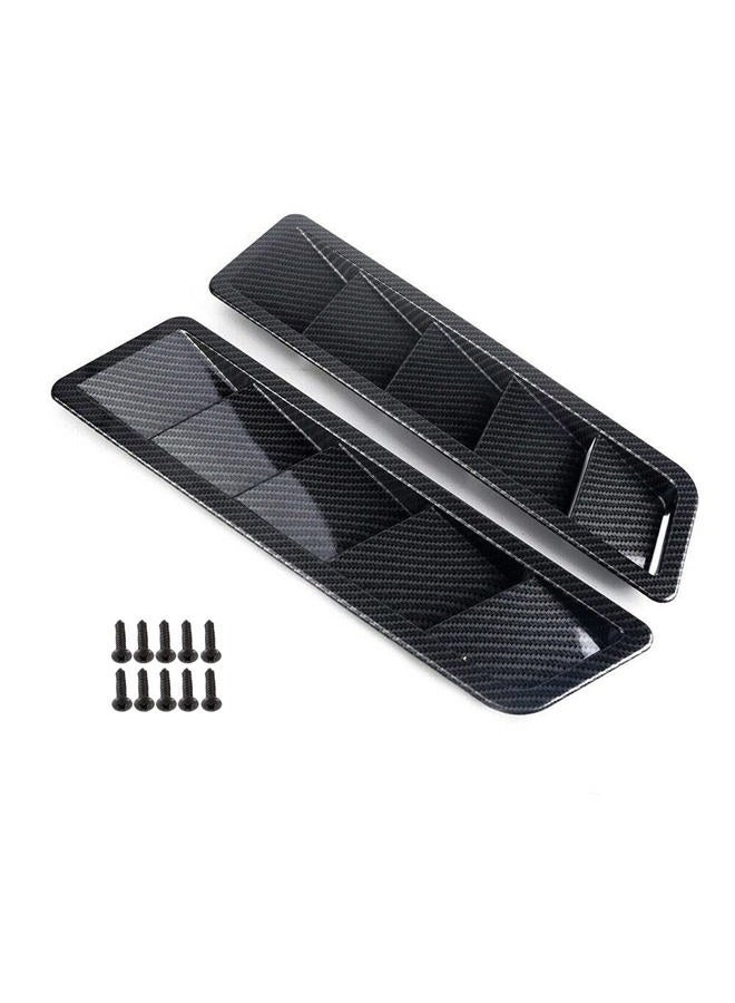 WENJTP Auto Hoods Vents Bonnet Cover Hood Scoop for Cars Cold Air Flow Intake Fitment Louvers Cooling Intakes Intake Vent Cover (Carbon Fiber) - Image 1