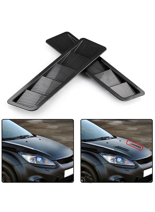 WENJTP Auto Hoods Vents Bonnet Cover Hood Scoop for Cars Cold Air Flow Intake Fitment Louvers Cooling Intakes Intake Vent Cover (Carbon Fiber) - Image 5