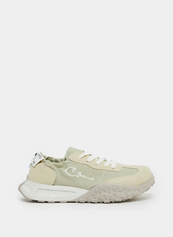 Take Two Take Two Women Printed Panel Stretch-Lace Sneakers