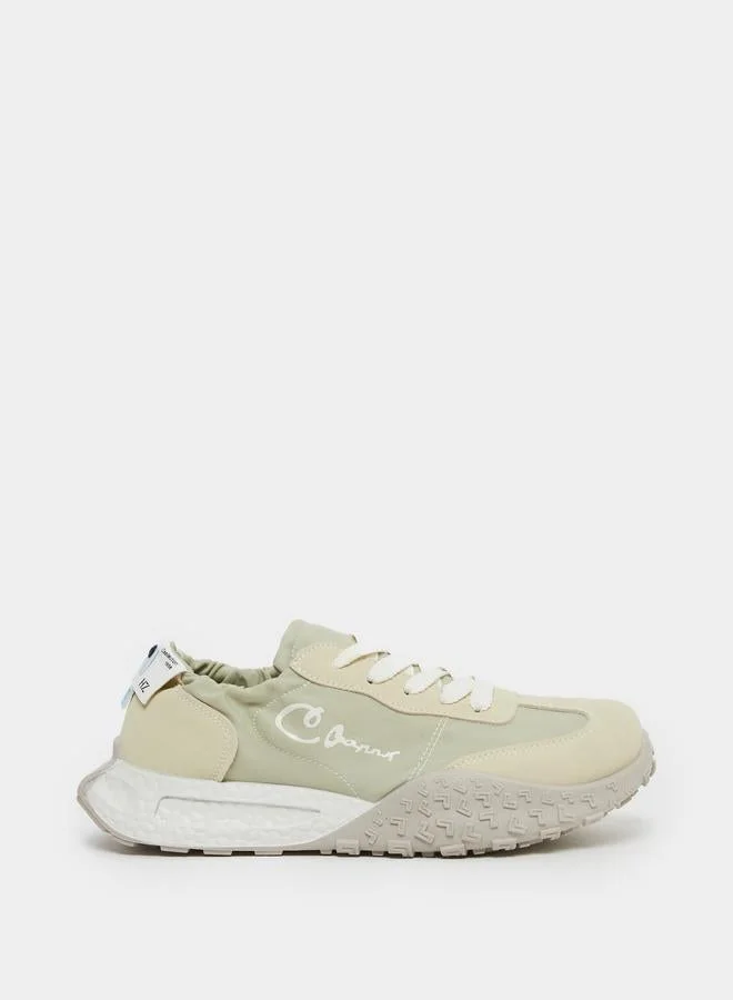 تايك تو حذاء سنيكرز دانتيل مطاطي بتفاصيل مطبوعة