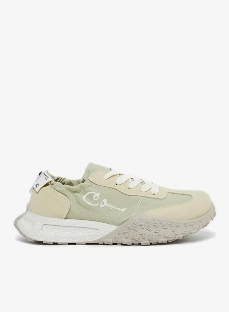 Take Two Take Two Women Printed Panel Stretch-Lace Sneakers